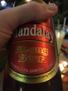 Drinking Mandalay Beer