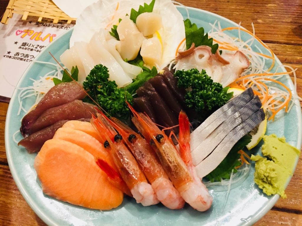 Sashimi in an Izakaya