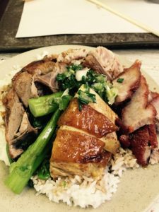 Food in a hawker centre in Mong Kok