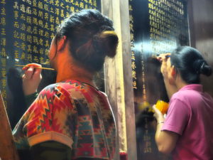 Painting in a temple on Hong Kong Island