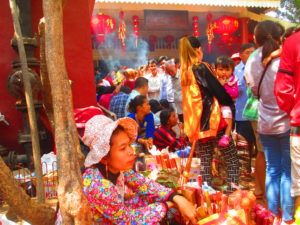 Incense seller at Wat Phnom, Phnom Penh