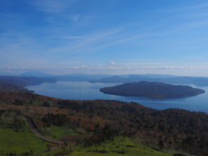 Bihoro Pass looking out over Lake Kussharo