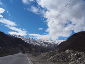 Georgian military highway on the way to Kazbegi