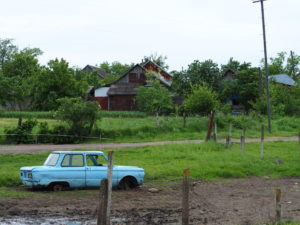 A Lada's final resting place; a field in Ivanovka