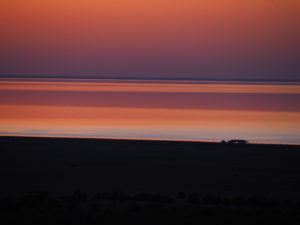 Sunset over the Aral Sea