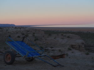 Sunset over the Aral Sea