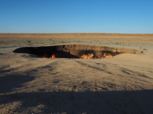 Nighttime at the Darvaza Crater