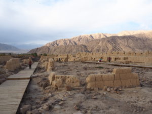 Exploring the stone fort in Tashkurgan