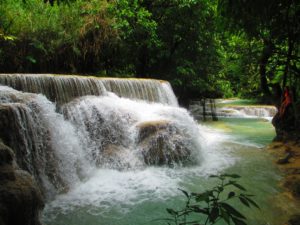 A perfect place for a swim at Kuangsi Falls