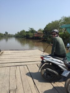 When there's no bridge in the Mekong Delta you'll have to take a ferry.
