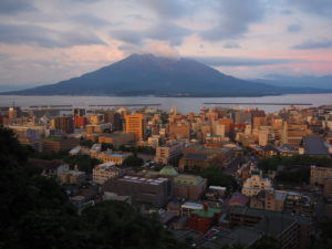 Stunning views of Sakurajima at sunset